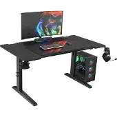 Genesis Holm Modular - Skrivebord - rektangulær - antrasitt, svart