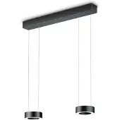 Knapstein LED-hengelampe Zera-2, lengde 70 cm, svart, prismedeksel