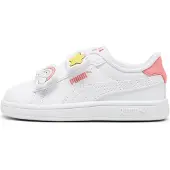 Puma Smash 3.0 Badges Sneakers Toddlers, Shoes, White/Passionfruit, 25