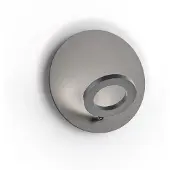 Knapstein LED-vegglampe Meggi, nikkel, Ø 30 cm, bevegelsesstyring, metall