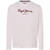 Pepe Jeans for man. PM508209 Eggo Long T-shirt N white (M), Black, Casual, Cotton, Long sleeve
