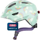 ABUS Smiley 3.0 LED, Sykkelhjelm, Junior, Blue Rainbow