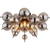 Globo Udo taklampe, røykgrå, Ø 55 cm, glass