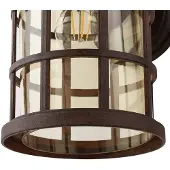 LINDBY utendørs vegglampe Ankea, rust/amber, 37 cm, IP23, E27