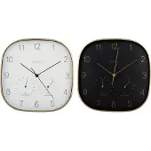 24.Se Veggklokke med termometer og analogt display 29 cm