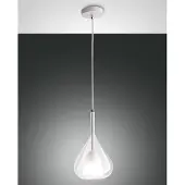 FABAS LUCE Pendellampe lilla, klar, 1-lampe, glass