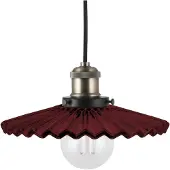 Globen Lighting pendellampe COBBLER, mørkerød, Ø 25 cm