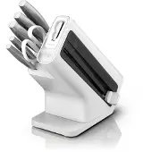 Ninja StaySharp knivblokk i rustfritt stål med integrert knivsliper 6-delers sett (K62006EUWH)