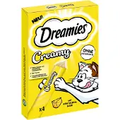 Dreamies Creamy Snacks - Sparepakke ost (44 x 10 g)