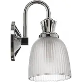 ELSTEAD Cora vegglampe til bad, 1 lyskilde, IP44, glass