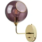 Design By Us Ballroom Short-vegglampe, lilla, glass, munnblåst