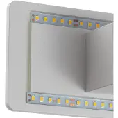 Ideal Lux LED-vegglampe Zig Zag, hvit, bredde 29 cm