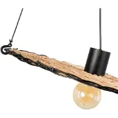 Faro Costas pendellampe, vippbar skjerm i rotting, Ø 60cm