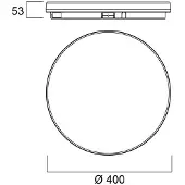 Sylvania Start Surface Slim taklampe, Ø 40 cm, IP54, dimbar.