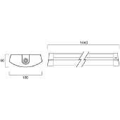 Sylvania LED-taklampe Deltawing, 144 cm, IP44, 840