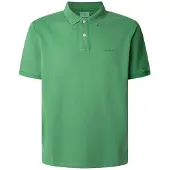 Pepe Jeans for man. PM542099 New Oliver GD green polo shirt (S), Casual, Cotton, Short sleeve, Sustainable