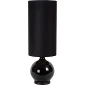 Lucide Esterad gulvlampe, svart, Ø 34 cm, høyde 100 cm, glass