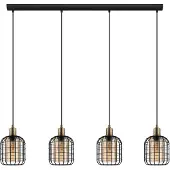 Eglo CHISLE pendant light, Fleksibel montering, Sort, Bronse, Rav, Stål, Glass, Retro