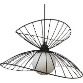 ROYALTECH Hengelampe Vertigo, svart, glass/metall, E27, Ø 50 cm