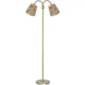PR Home gulvlampe Amy Cia Theo, farget/messing, 150 cm, 2 lyskilder.