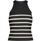 Vero Moda Saba Rib Ermeløs T-skjorte