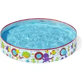 Bestway 55029, Oppblåsbart basseng, 340 l, Rund, 2 år, PVC, Vinyl, Flerfarget