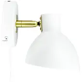 Dyberg Larsen vegglampe Lilje, hvit, Ø 16 cm, metall