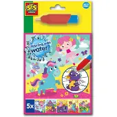 SES Creative - Fantasi Malebok - Fargelegg med vann - - OneSize - Malebok