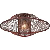 Good&Mojo Taklampe Maui, rød, Ø 70 cm, bambus, E27
