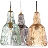 LINDBY pendellampe Belarion, flerfarget, 3-lys, Ø 55 cm