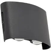 LINDBY utendørs LED-vegglampe, Ithan, 2 lyskilder, antrasitt, 12 cm