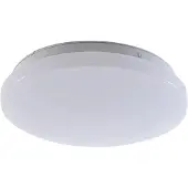 LINDBY LED utendørs taklampe, Kirkola, 4000 K, Ø 26 cm, hvit