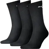 Puma Crew Sock (3-Pack), Clothing, Black, 39-42