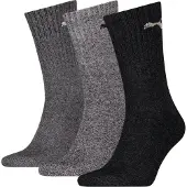 Puma Crew Sock (3-Pack), Clothing, Antracite/Grey, 39-42