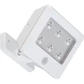 Briloner Utendørs LED-spot Kollig med sensor, IP54, hvit