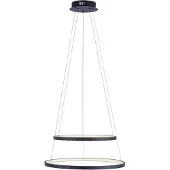 JUST LIGHT Circle LED-pendel, antrasitt, versjon med to lys