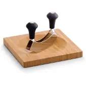 Zeller Bamboo bambus urteskjærebrett + hakker