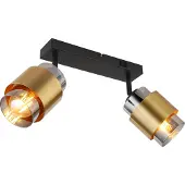 Globo Milley downlight, lengde 26 cm, messingfarget, 2 lyskilder.
