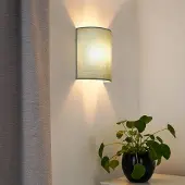 Duolla Celine vegglampe, salvie, stoff, E27