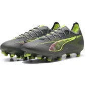 Puma ULTRA 5 MATCH FG/AG Football Boots Unisex, Shoes, Matte Aged Silver/Yellow Alert/Aged Silver, 40.5