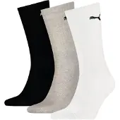 Puma Crew Sock (3-Pack), Clothing, White/Grey/Black, 35-38