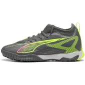 Puma ULTRA 5 MATCH TT Mid Football Boots Youth, Shoes, Matte Aged Silver/Yellow Alert/Aged Silver, 38.5