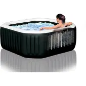 Intex PureSpa boblebad 1098 L Jet & Bubble Deluxe 218x71 cm, svart