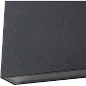 LINDBY utendørs LED-vegglampe Jarte, svart, metall, 17 cm, IP54