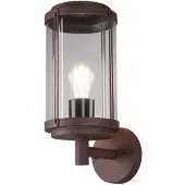 TRIO Utendørs vegglampe TANARO, rustfarget, høyde 33 cm, metall IP44