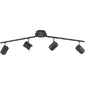 JUST LIGHT Takspotlight Tarik GU10-LED 4-lys antracitt