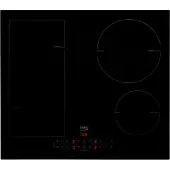 Beko HII64200FMT, Svart, Innebygget, 60 cm, Sonebasert induksjon, Glass, 4 zone(s)