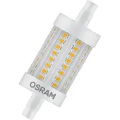 Osram LED LINE - LED-lyspære - form: korn - klar finish - R7s - 6.5 W (ekvivalent 60 W) - klasse E - varmt hvitt lys - 2700 K
