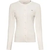 Gant for woman. 4800103 Off-white ecru knit cardigan (XXL), Casual, Cotton