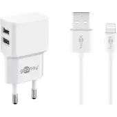 Goobay 44979, Innendørs, AC, 5 V, 2,4 A, 1 m, Hvit